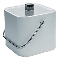 HIELERA 2LTS CUADRADA SIMIL CUERO BLANCO SELECTA