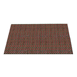 INDIVIDUAL PVC 45x30CM ENTRAMADO VERDE/ROJO