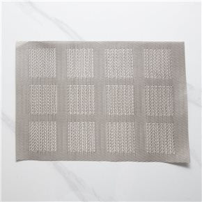 INDIVIDUAL PVC DISEÑO CUADROS GRIS 45x30CM