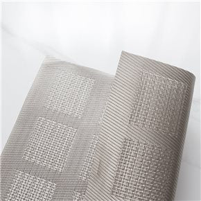 INDIVIDUAL PVC DISEÑO CUADROS GRIS 45x30CM