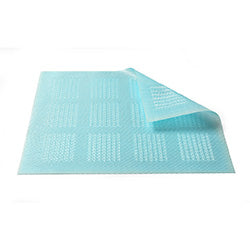 INDIVIDUAL PVC DISEÑO CUADROS CELESTE 40x30CM