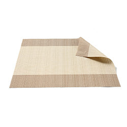 INDIVIDUAL PVC BEIGE FRANJA BRONCE 40x30CM