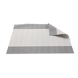 INDIVIDUAL PVC BEIGE FRANJA NEGRO 40x30CM