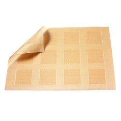 INDIVIDUAL PVC DISEÑO CUADROS CREMA  46x33CM