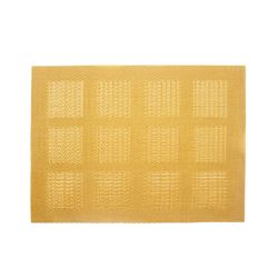 INDIVIDUAL PVC  DISEÑO CUADROS MOSTAZA 46x33CM