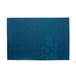 INDIVIDUAL PVC  TURQUEZA C/FLORES 47*32CM