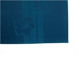 INDIVIDUAL PVC  TURQUEZA C/FLORES 47*32CM