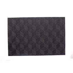 INDIVIDUAL PVC ILUSION CUBO GRAFITO 45x30CM
