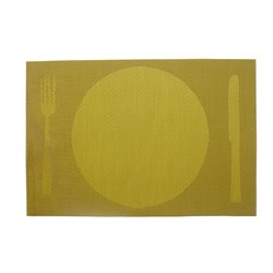 INDIVIDUAL PVC  DISEÑO CUBIERTOS VERDE 45x30CM
