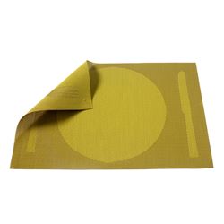 INDIVIDUAL PVC  DISEÑO CUBIERTOS VERDE 45x30CM