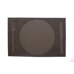 INDIVIDUAL PVC  DISEÑO CUBIERTOS GRIS 45x30CM