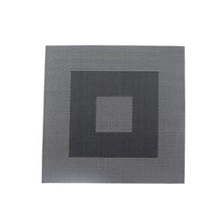 INDIVIDUAL PVC GEOMETRICO  BLA/NEG  35x35CM