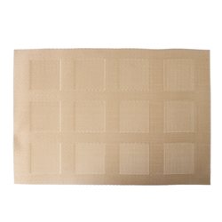 INDIVIDUAL PVC DISEÑO CUADROS BEIGE 45x30CM