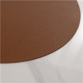 INDIVIDUAL PVC SIMIL CUERO OVAL  MARRON 43X33CMS