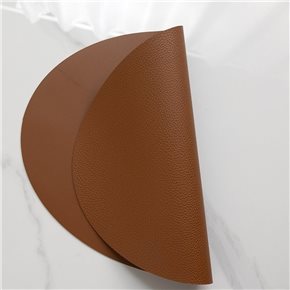 INDIVIDUAL PVC SIMIL CUERO OVAL  MARRON 43X33CMS