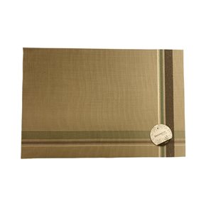 INDIVIDUAL PVC 45x30CM BEIGE CON LINEAS AZUL