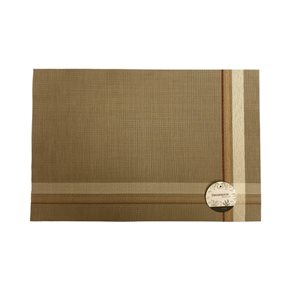 INDIVIDUAL PVC 45x30CM BEIGE CON LINEAS BLANCO