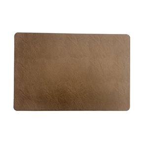 INDIVIDUAL PVC SIMIL CUERO 45x30CM PUNTEADO MARRON