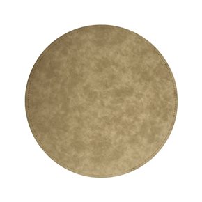 INDIVIDUAL PVC SIMIL CUERO D33CM PUNTEADO BEIGE