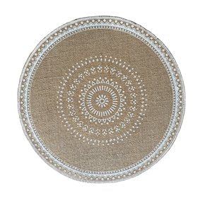 INDIVIDIUAL YUTE D38CM NATURAL/BLANCO