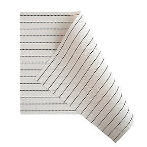 INDIVIDUAL PVC RAYAS NEGRAS 45x30CM BLANCO