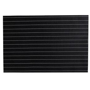 INDIVIDUAL PVC RAYAS BLANCAS 45x30CM NEGRO