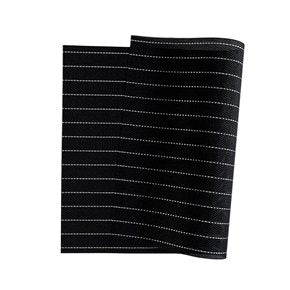 INDIVIDUAL PVC RAYAS BLANCAS 45x30CM NEGRO