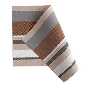 INDIVIDUAL PVC RAYADO 45x30CM TONOS BEIGE