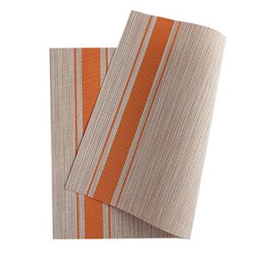 INDIVIDUAL PVC 45x30CM JASPEADO NATURAL/NARANJA