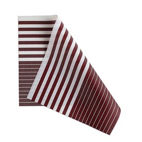 INDIVIDUAL PVC RAYAS 45x30CM ROJO/BLANCO