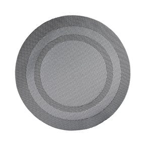 INDIVIDUAL PVC ANILLOS D38CM GRIS OSCURO