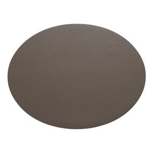 INDIVIDUAL PVC SIMIL CUERO OVAL CAFÉ  43X33CMS