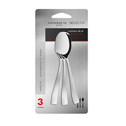 SET X3 CUCHARA DE TE 13.5CM ACERO 18/10 COMODORO