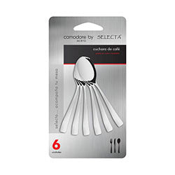 SET 6 CUCHARA CAFE 10CM ACERO COMODORO