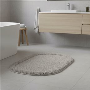 ALFOMBRA OVAL 40x60CM DOS TEXTURAS NATURAL