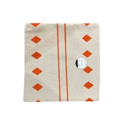 FUNDA ALMOHADON ALGODÓN 40x40CM ROMBOS NARANJA