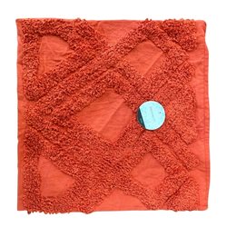 FUNDA ALMOHADON 40x40CM ROMBOS Y LINEAS ROJO