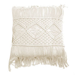 ALMOHADON MACRAME CREMA  450G. 45x45CM