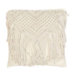 ALMOHADON MACRAME NATURAL  450G. 45x45CM