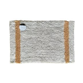 ALFOMBRA 40X60CM FRANJAS BLANCO Y ARENA