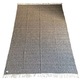 ALFOMBRA 200X285CM JASPEADO FLECOS NATURAL Y NAVY