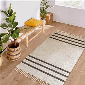 ALFOMBRA 122X178CM FLECOS GUARDA NATURAL Y CARBON