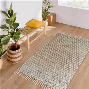 ALFOMBRA 122X178CM FLECOS ROMBO ARENA