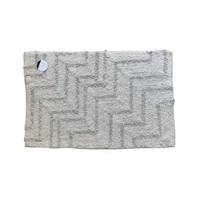 ALFOMBRA 50x80CM LINEAS BLANCA/GRIS
