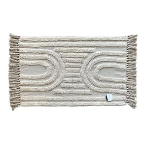 ALFOMBRA FLEECE C/FLECOS 50X80CM SEMICIRULOS