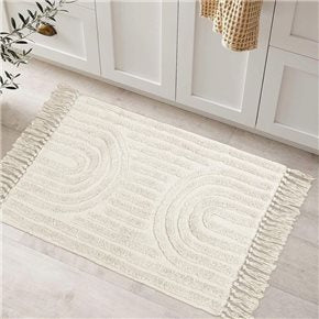 ALFOMBRA FLEECE C/FLECOS 50X80CM SEMICIRULOS