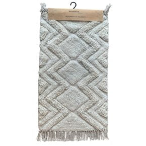 ALFOMBRA FLEECE C/FLECOS 50X80CM ZIGZAG