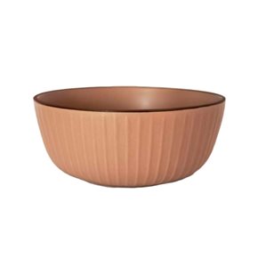 BOWL D15CM LINEAS CAMEL BORDE MARRON