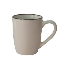 MUG CERAMICA 385ML BLANCO B/MARRON
