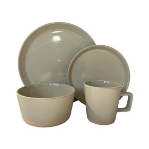 JUEGO VAJILLA 16PCS 27/21/15/385ML BEIGE
